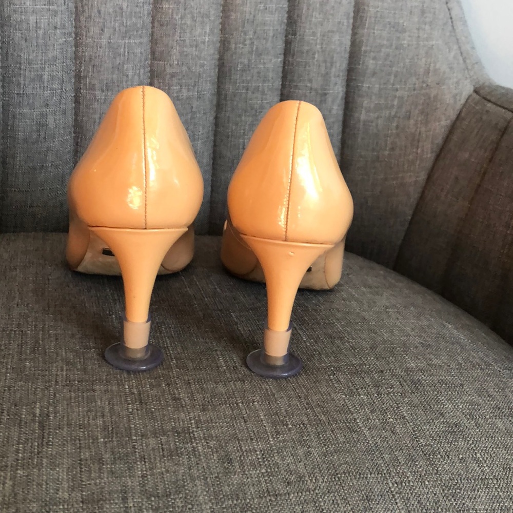 Badgley Mishka Patent Leather Heels Nude 8.5M - Picture 10 of 10